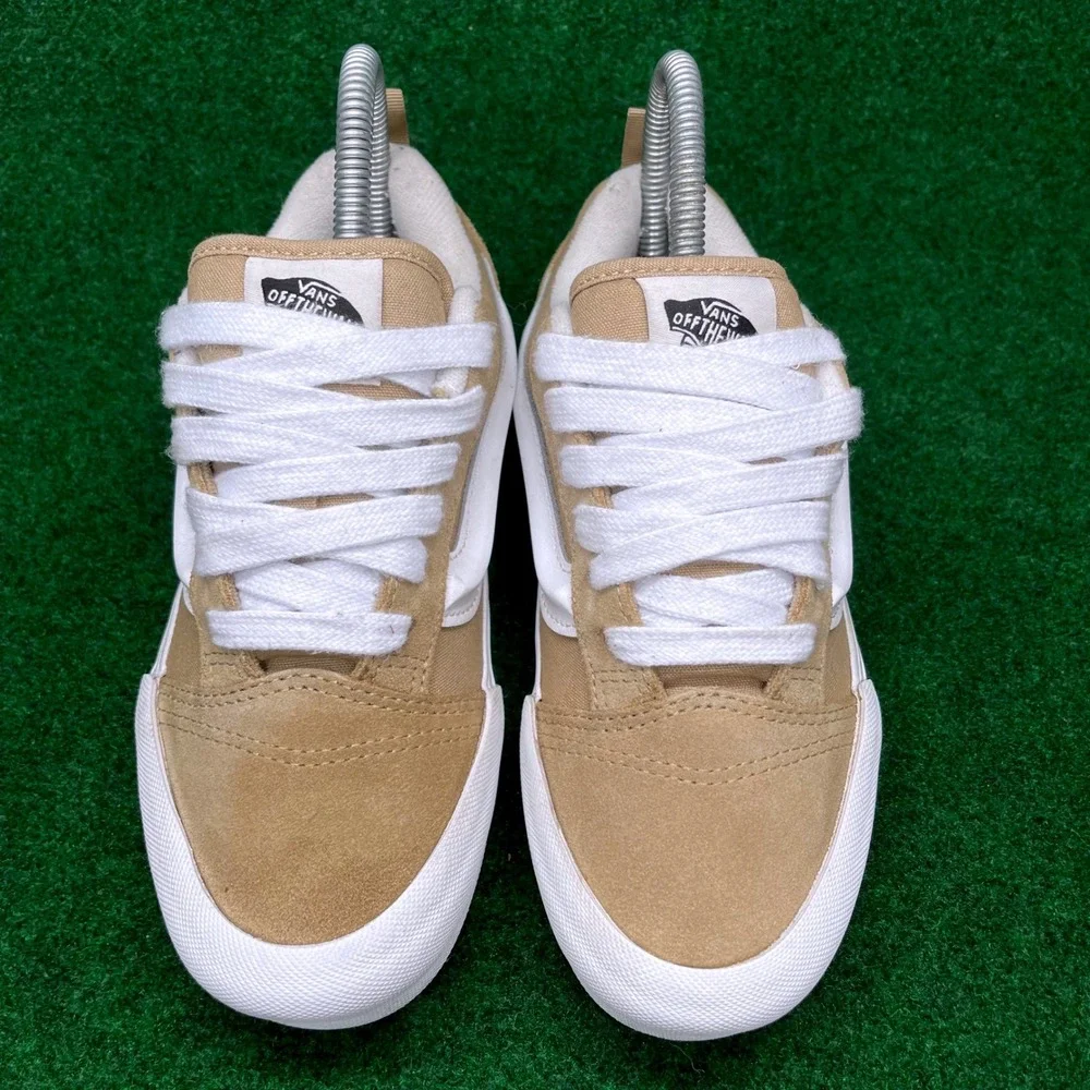 Vans Knu Skool Tan Beige Suede Chunky Skate Shoes Men 4 Women 5.5